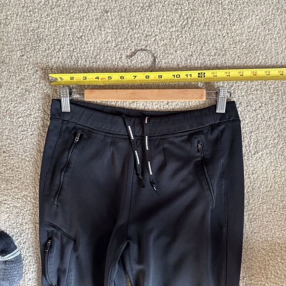 Nike Running Pants Black Dri-Fit Drawstring Zip Ankle Gym Track | Mens Small - Picture 8 of 12